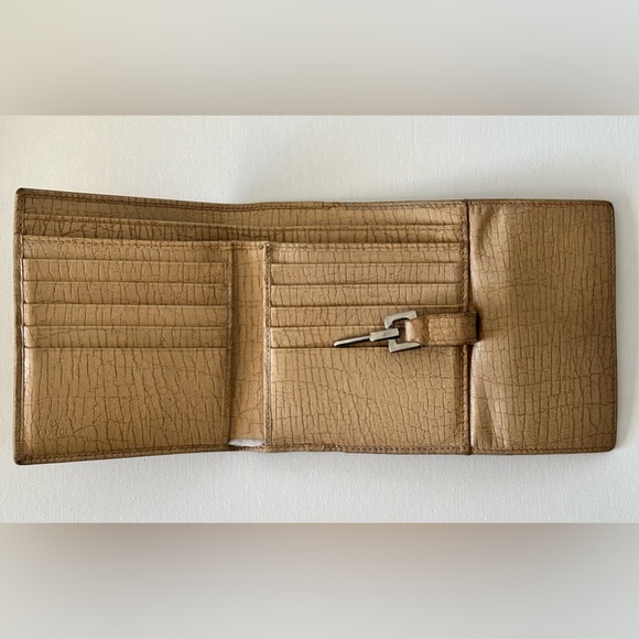 GUCCI Wallet Bifold Short Purse Jackie leather Beige - Picture 2 of 4